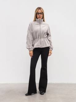 Флисовый бомбер с кулиской «Сноу» Romashka, Серый, L|ХL 20747
