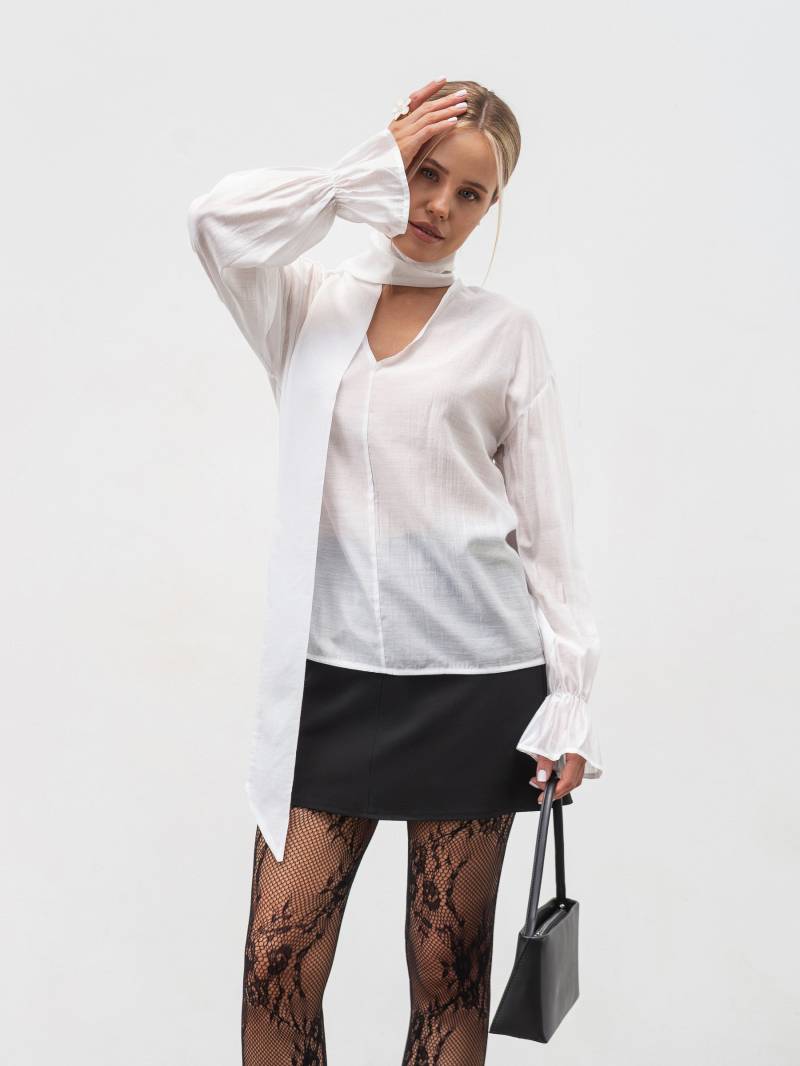 Блуза из тенселя "Сонет" Romashka, Белый, M|L 20195