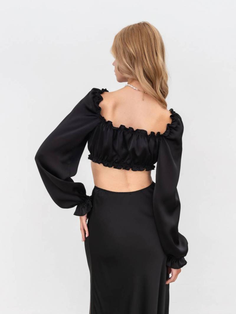 Блуза «Гренобль» Romashka, Черный, M|L 16613