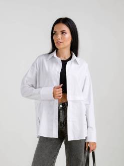 Рубашка 2в1 "Белфаст" Romashka, Белый, S|M 13664