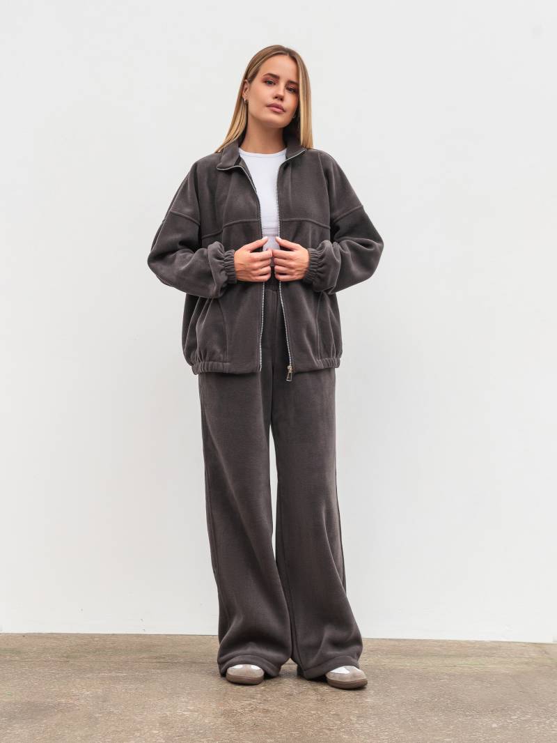 Удлиненный флисовый бомбер "Норд" Romashka, Серый, L|ХL 19788