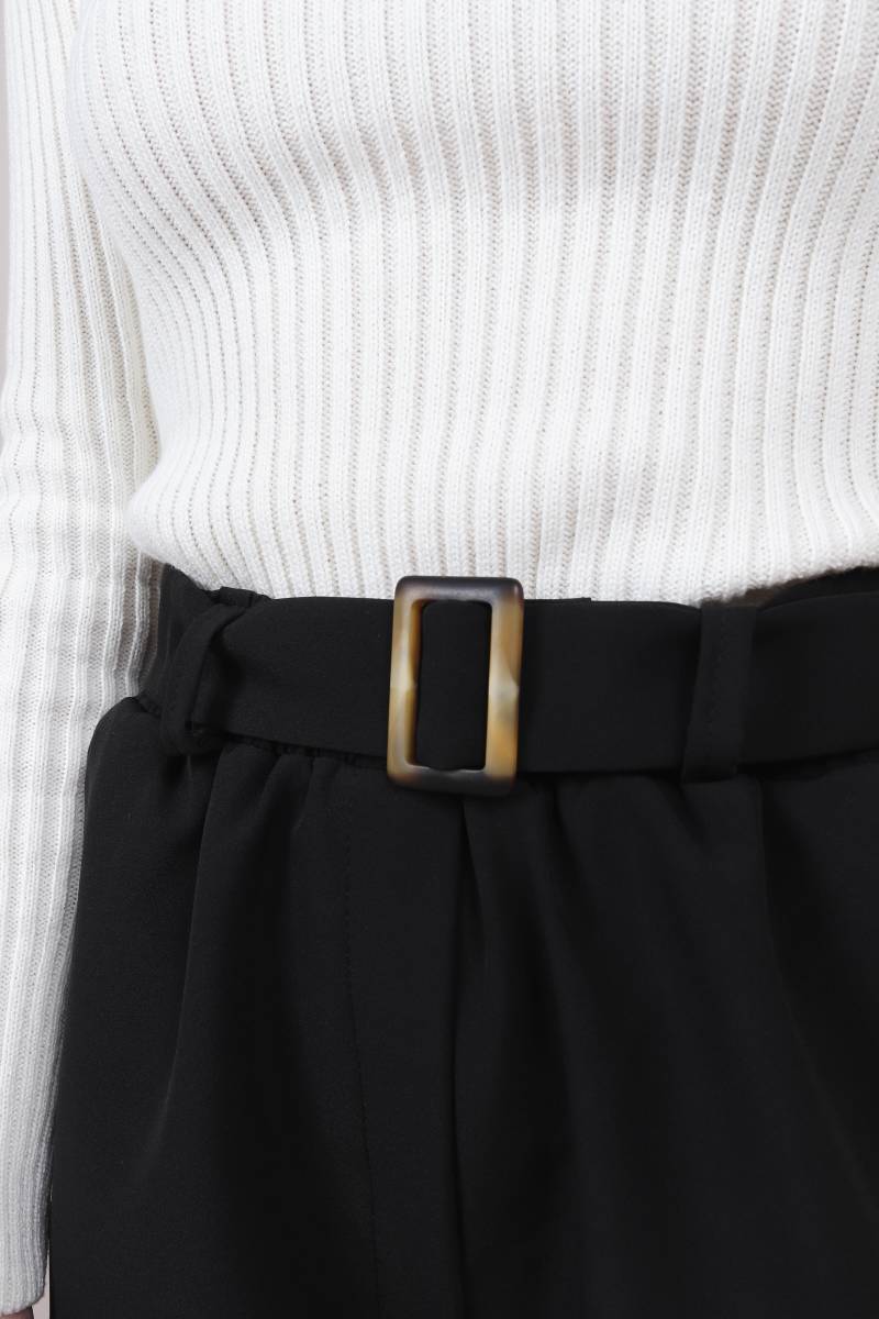 Шорты "Техас" с подворотом на пояске Romashka, Черный, L (4211)