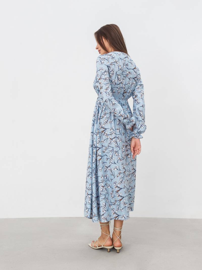Платье "Фрибур" длины миди Romashka, Голубой+, XS|S 18223