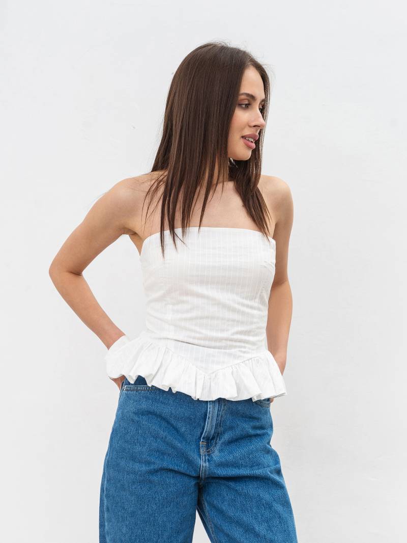 Топ "Жасмин" Romashka, Белый, S|M 19274