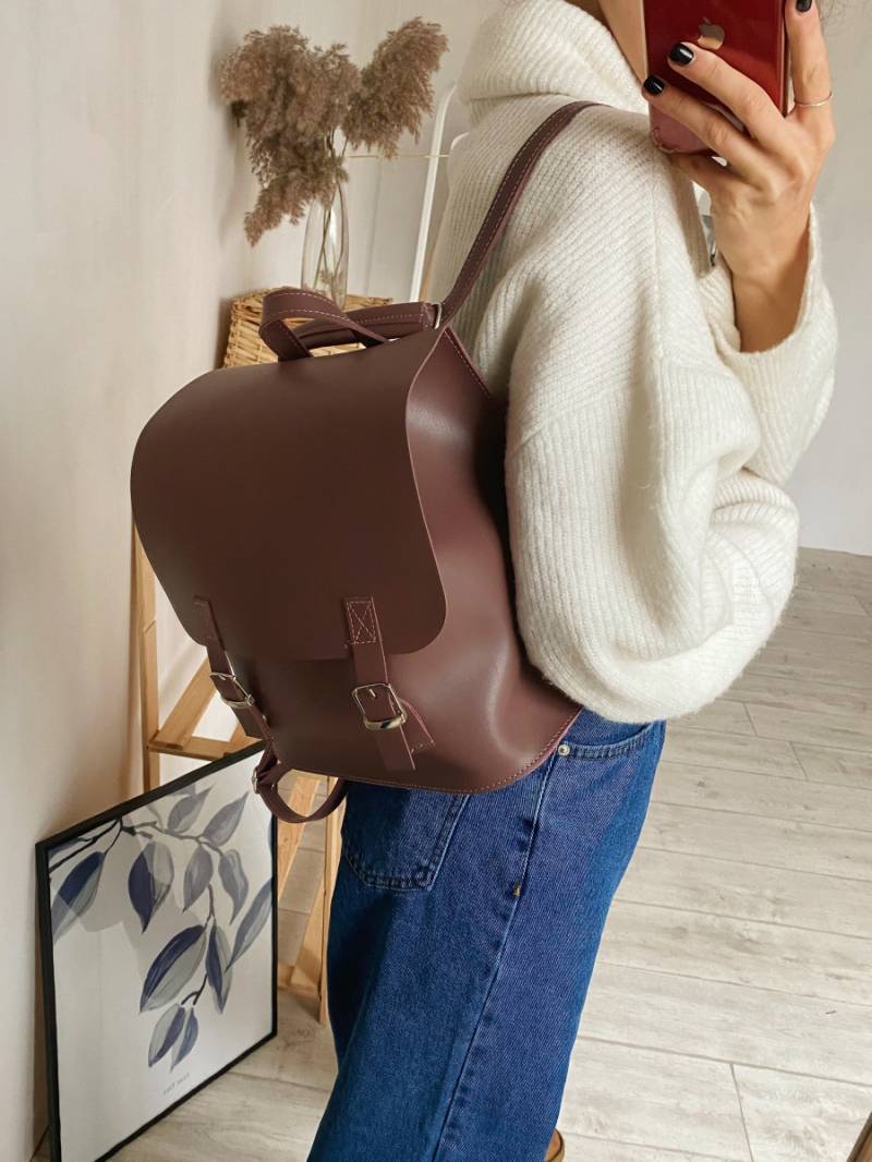 Рюкзак-трансформер "Милтон" со шлейками вместительный Romashka, Темная пудра (2797)