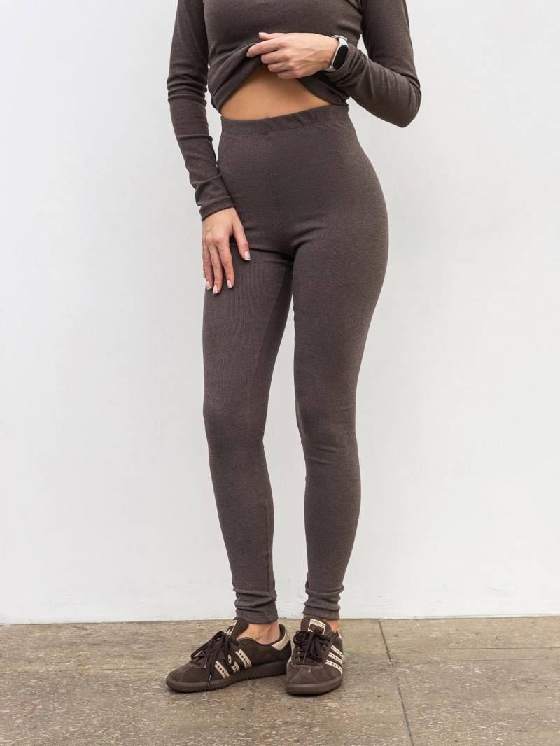 Легинсы из микрофлиса "Флекс" Romashka, Коричневый, S 19914