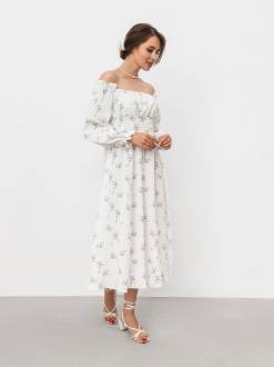Платье «Медельин» Romashka, Белый+, S|M 18108