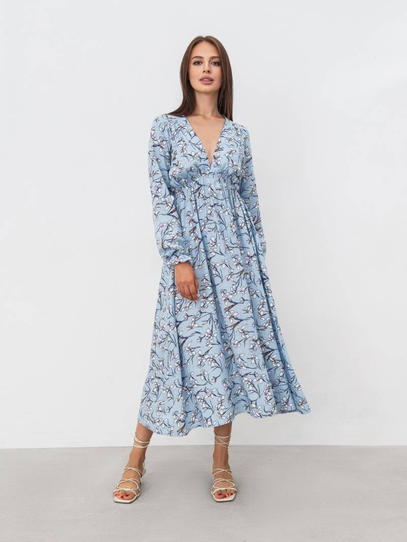 Платье "Фрибур" длины миди Romashka, Голубой+, XS|S 18223