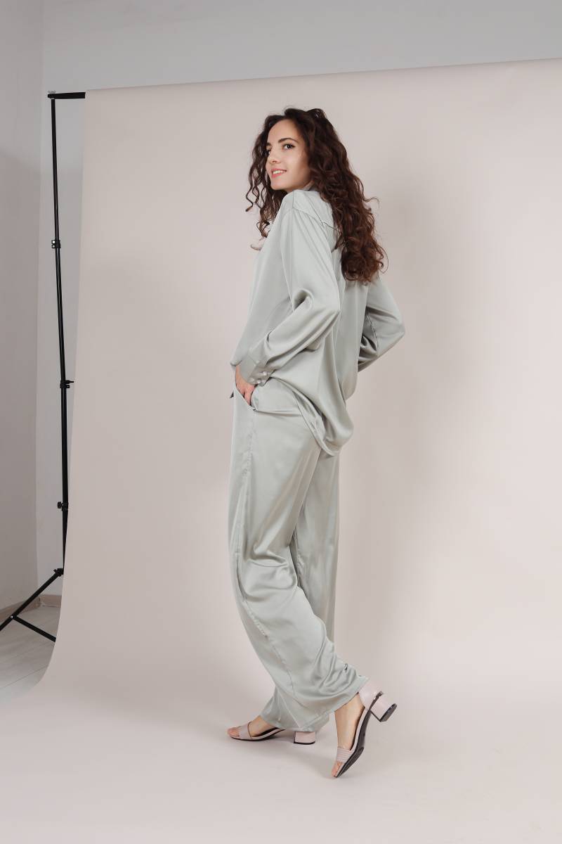 Пижамный комплект "Окленд" Romashka, Фисташковый, S|M (5503)