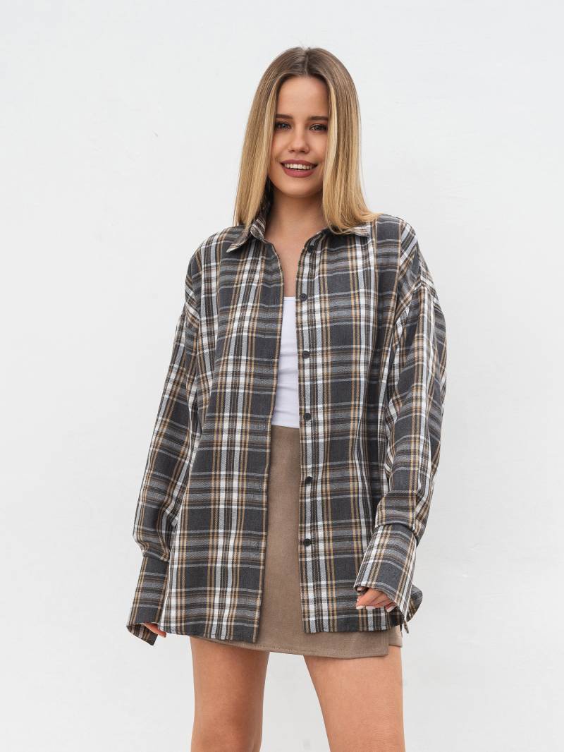 Рубашка "Паттерн" Romashka, Серый+, L|ХL 19021