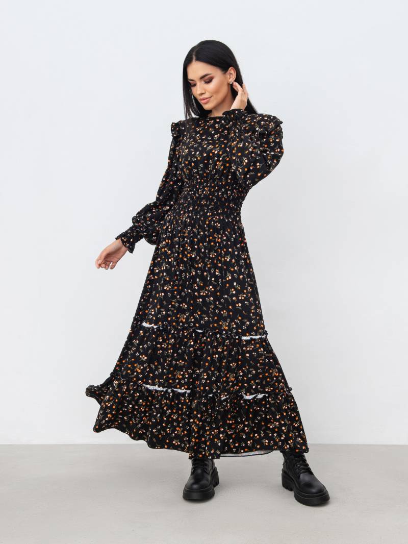 Платье "Гамильтон" Romashka Черный+, L 16672