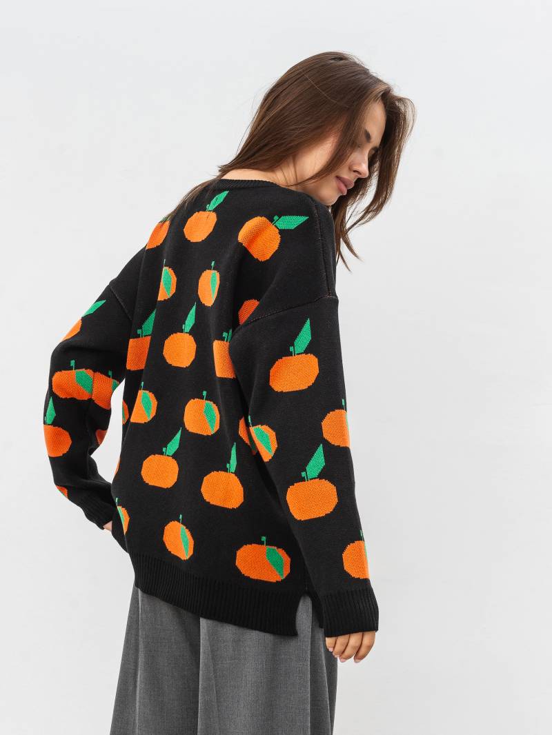 Свитер "Мандаринки" Romashka, Черный+, One size 18496