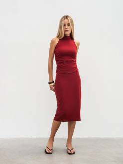 Юбка "Мидл" Romashka, Бордовый, S|M 20549