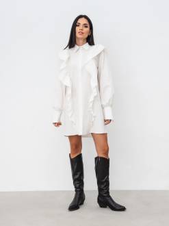 Платье-рубашка «Лота» Romashka, Белый, M|L 16668