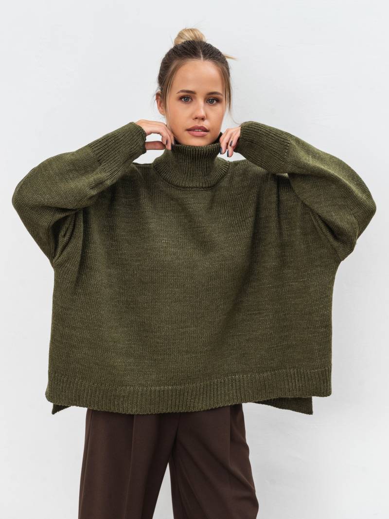 Свитер &quot;Англия&quot; Romashka, Оливковый, One size 18608