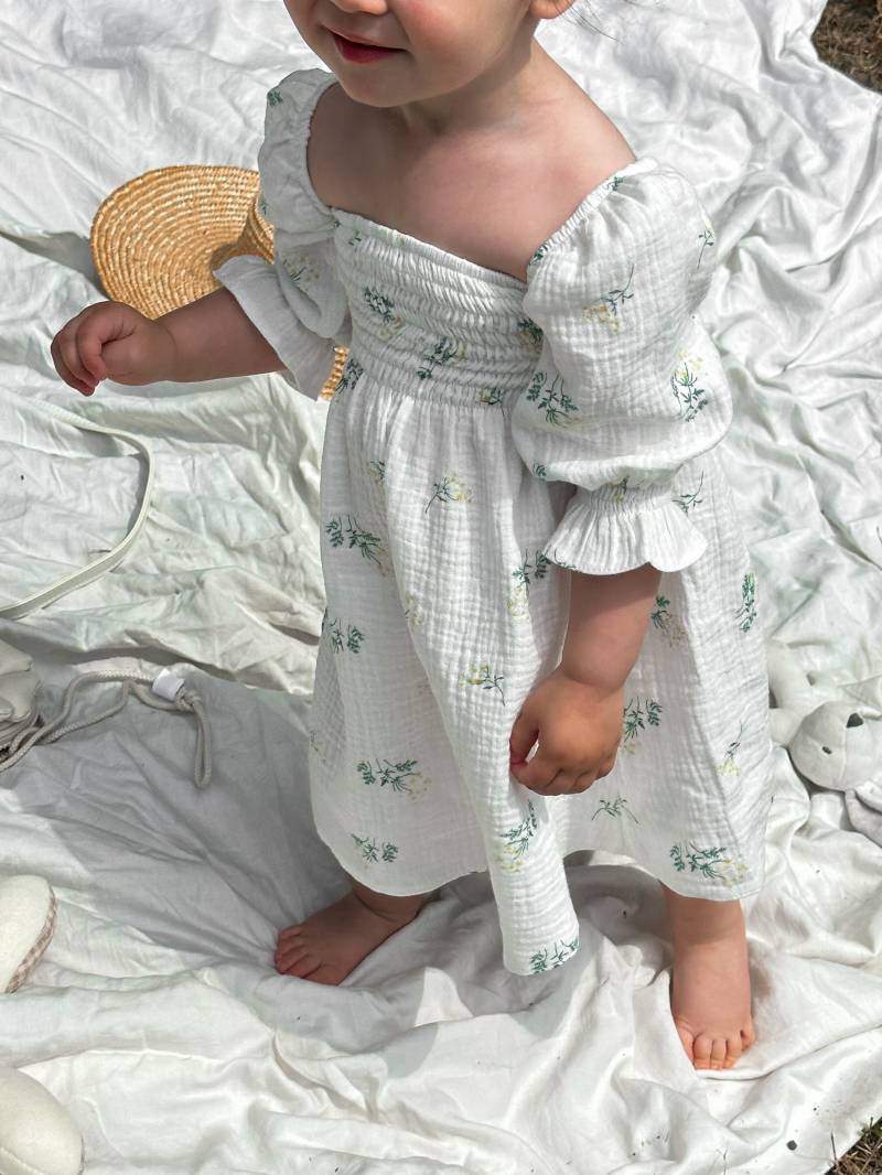 Платье мини "Витория" Romashka, Белый, 9-12 месяцев 18066