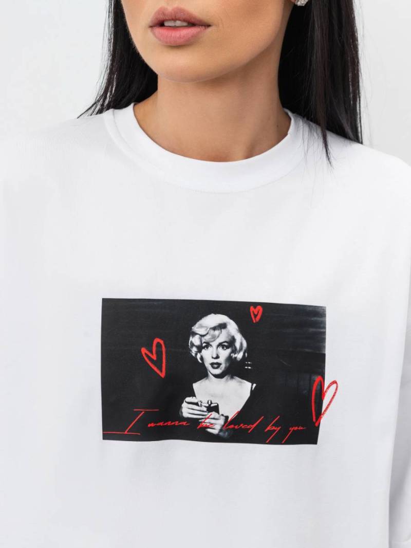 Футболка «Монро» Romashka, Белый, One size 16337