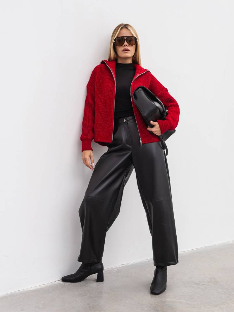 Кардиган "Хоум" Romashka, Красный, 20644 One size