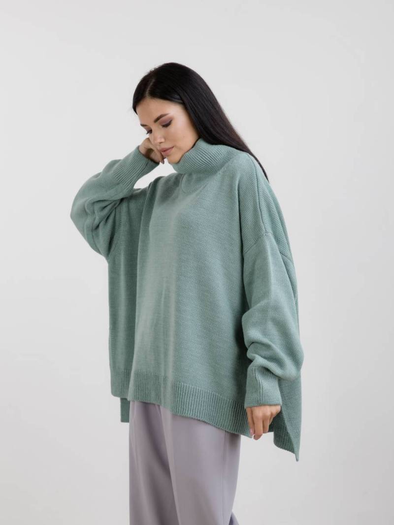 Свитер "Норвегия" свободного кроя Romashka, Бирюзовый, One size 13808