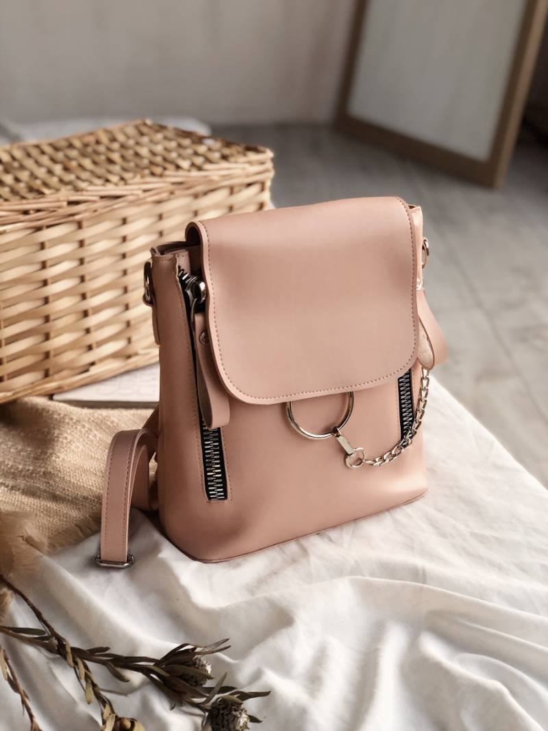 Рюкзак "Шербрук" с кольцом на магните БРАК, Пудра 12885