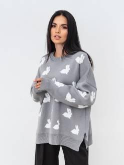 Свитер "Аскания" Romashka, Серый, One size 16475