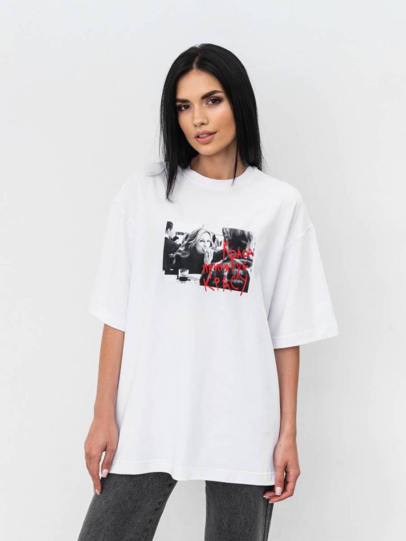 Футболка «Элизабет» Romashka, Белый, One size 16340