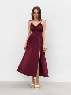 Платье "Фрезия" Romashka, Бордовый, L|XL 19200