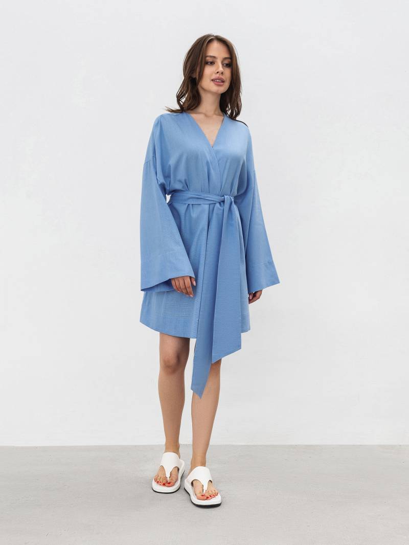 Платье кимоно "Токио" с пояском Romashka, Голубой, M|L 17956