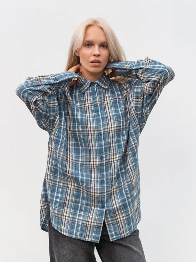 Рубашка "Паттерн" Romashka, Голубой+, L|XL 18959