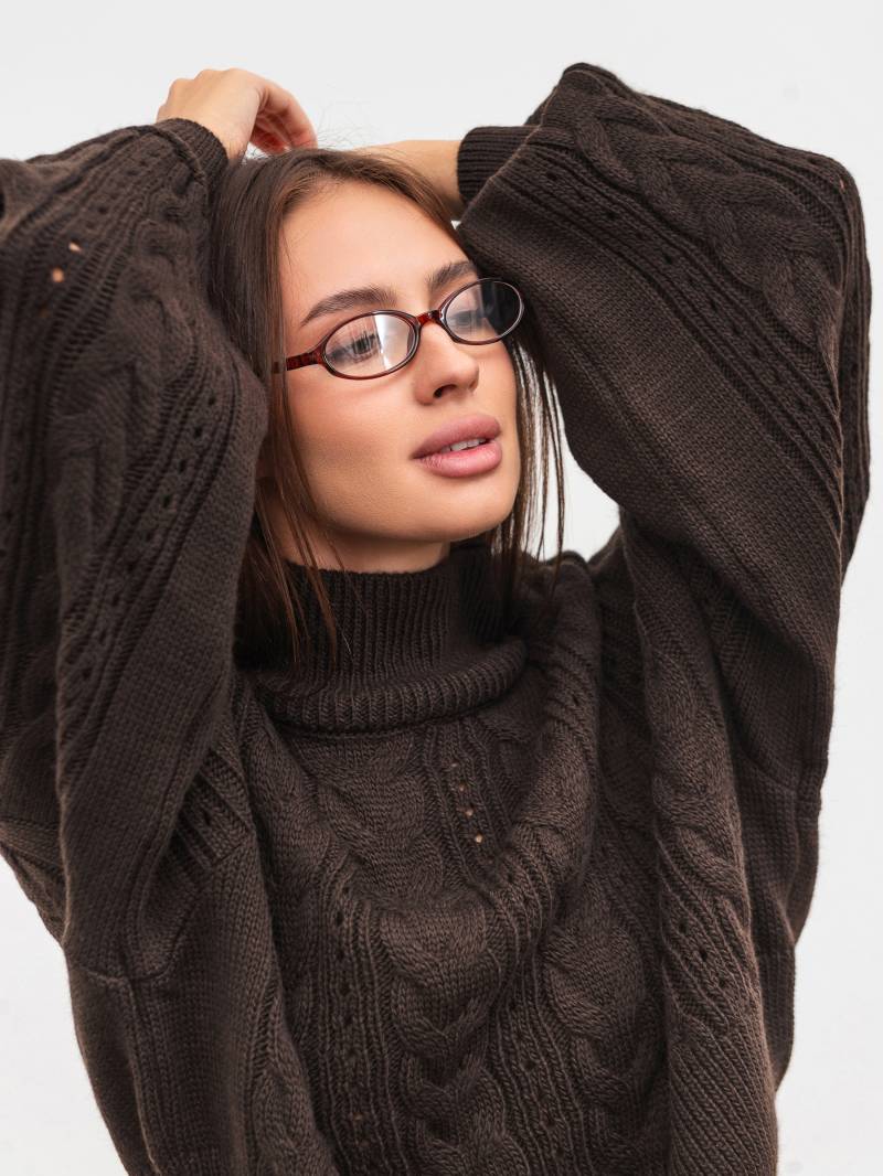 Свитер "Кадис" Romashka, Коричневый, One size 19755