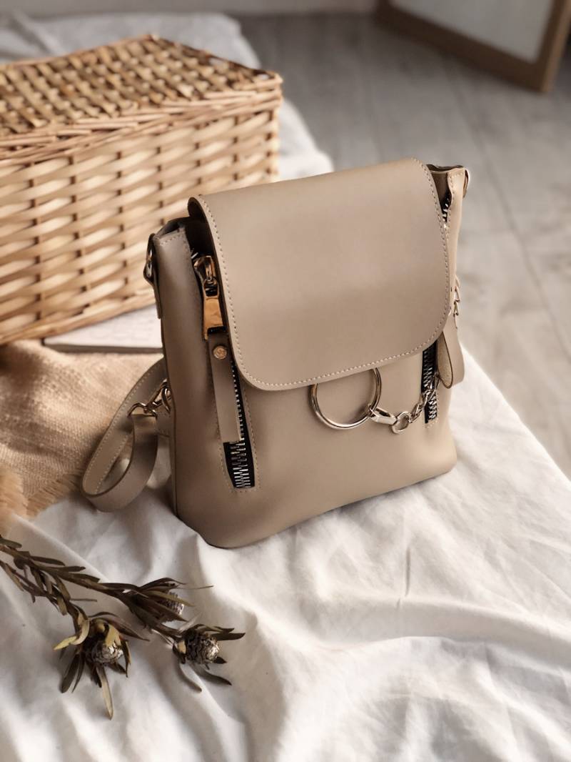 Рюкзак "Шербрук" с кольцом на магните Romashka, Бежевый (725)