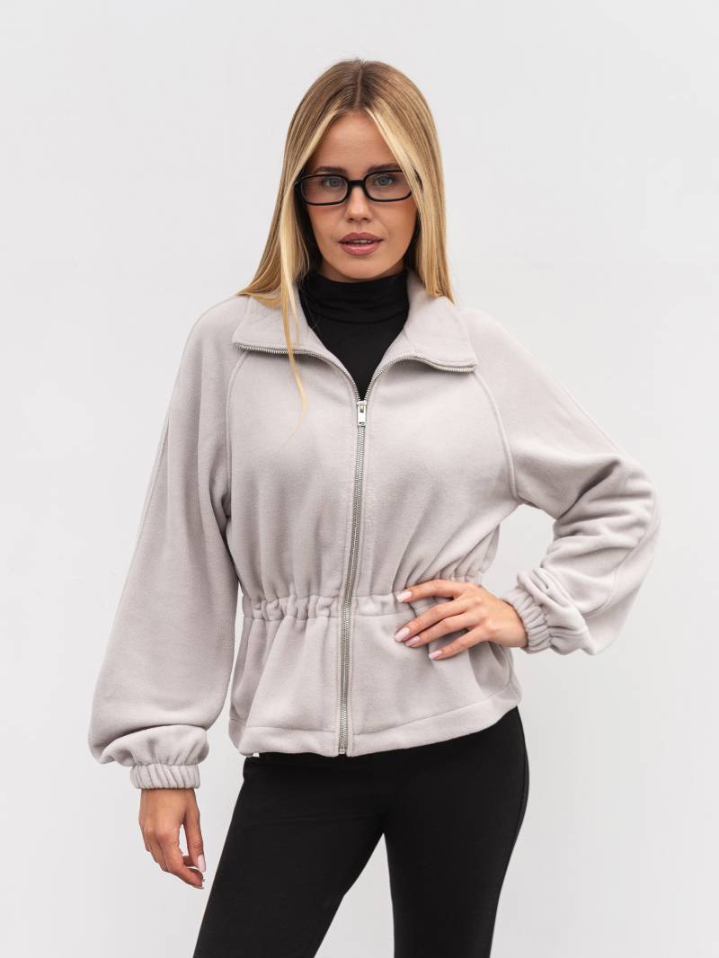 Флисовый бомбер с кулиской «Сноу» Romashka, Серый, S|M 20746