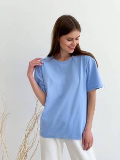 Футболка "Мичиган" свободного кроя Romashka, Голубой, S|M 13134