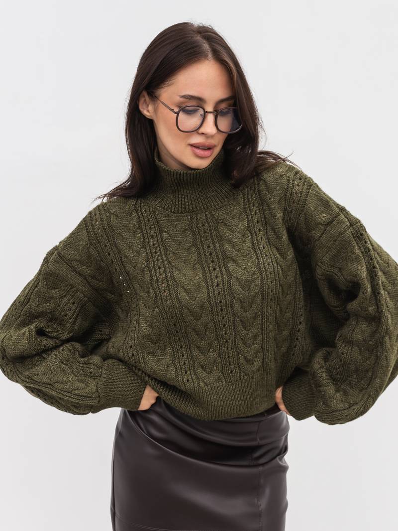 Свитер "Кадис" Romashka, Оливковый, One size 20643