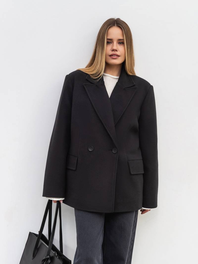 Двубортное утепленное пальто «Соул» Romashka, Черный, M|L 19888