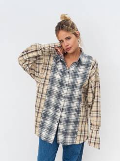 Рубашка "Лейквуд" Romashka, Серый+, M|L 16790