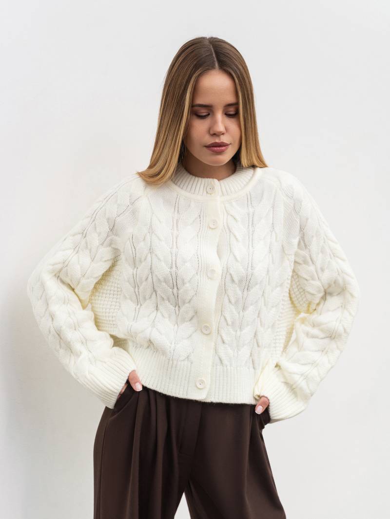 Кардиган "Шелт" Romashka, Молочный, One size 19930