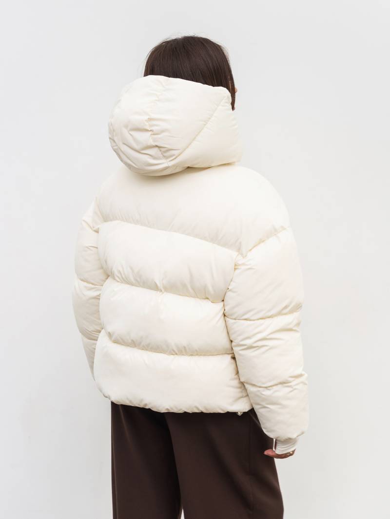 Пуховик "Монблан" Romashka, Молочный, M|L 19868