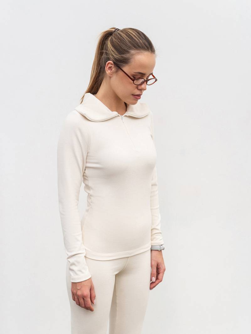 Лонг из микрофлиса "Полярис" Romashka, Молочный, М 19906