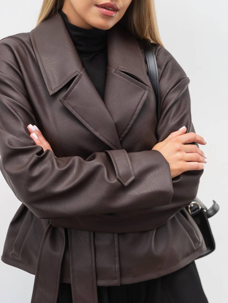 Куртка "Парфе" Romashka, Коричневый, XS|S 20110