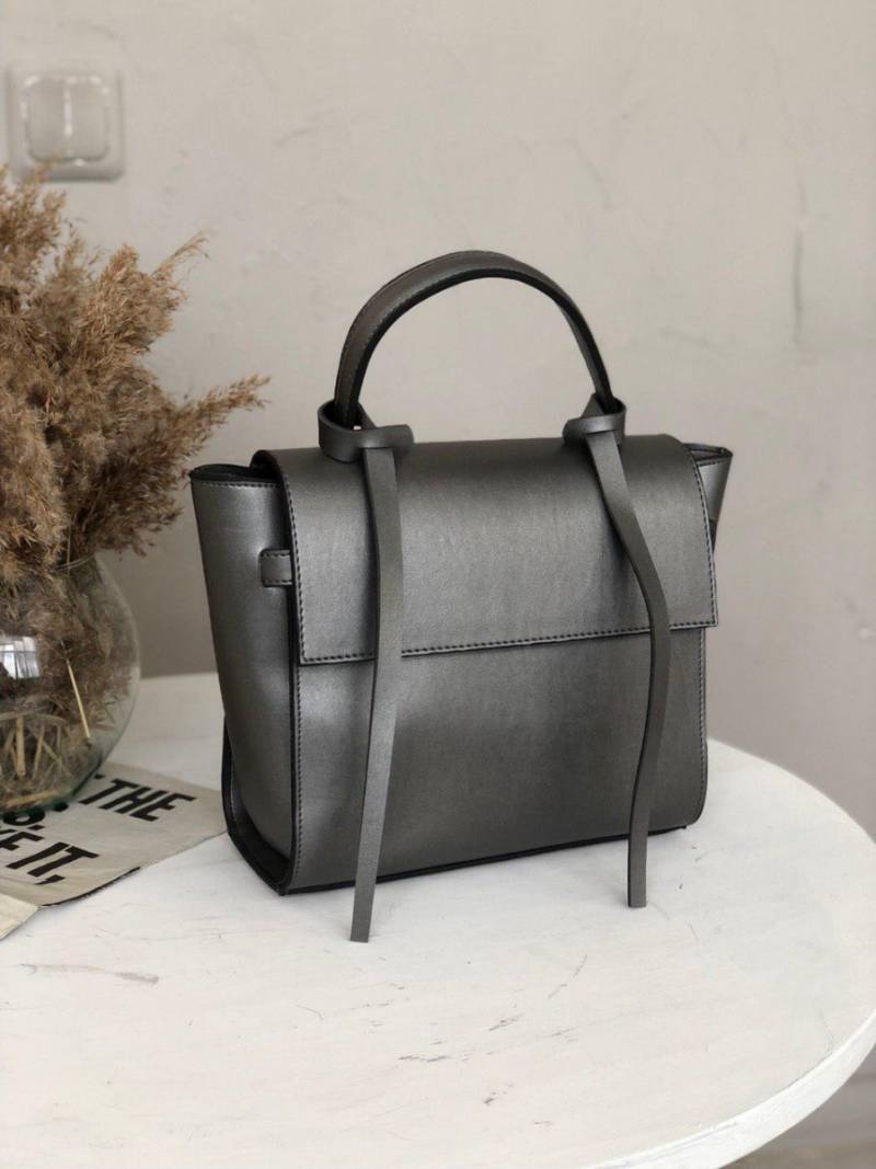 Сумка-трапеция "Рокфорд" с двумя завязками БРАК, Серебряный 12451