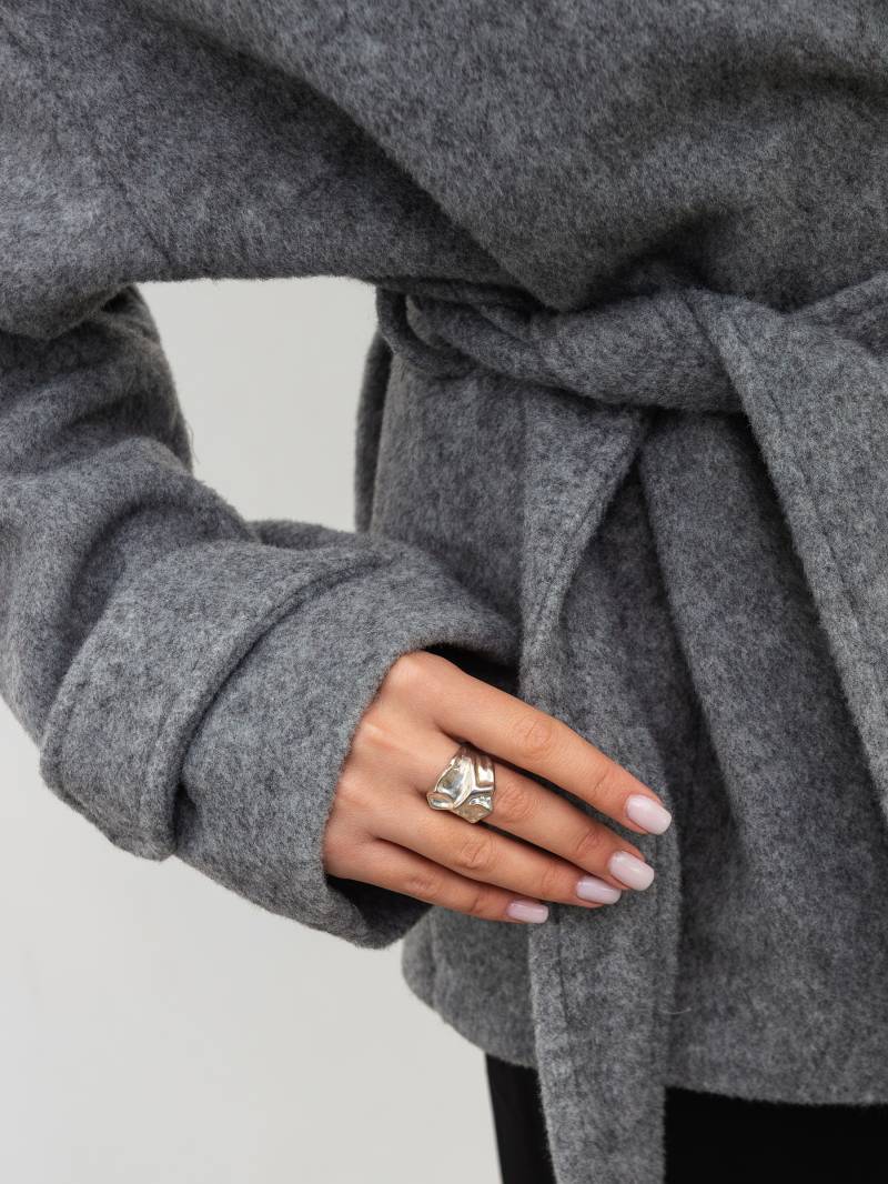 Пальто «Фельт» Romashka, Светло-серый, S|M 19937