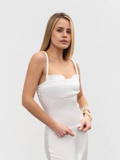 Топ "Сиеста" Romashka, Молочный, S|M 20206