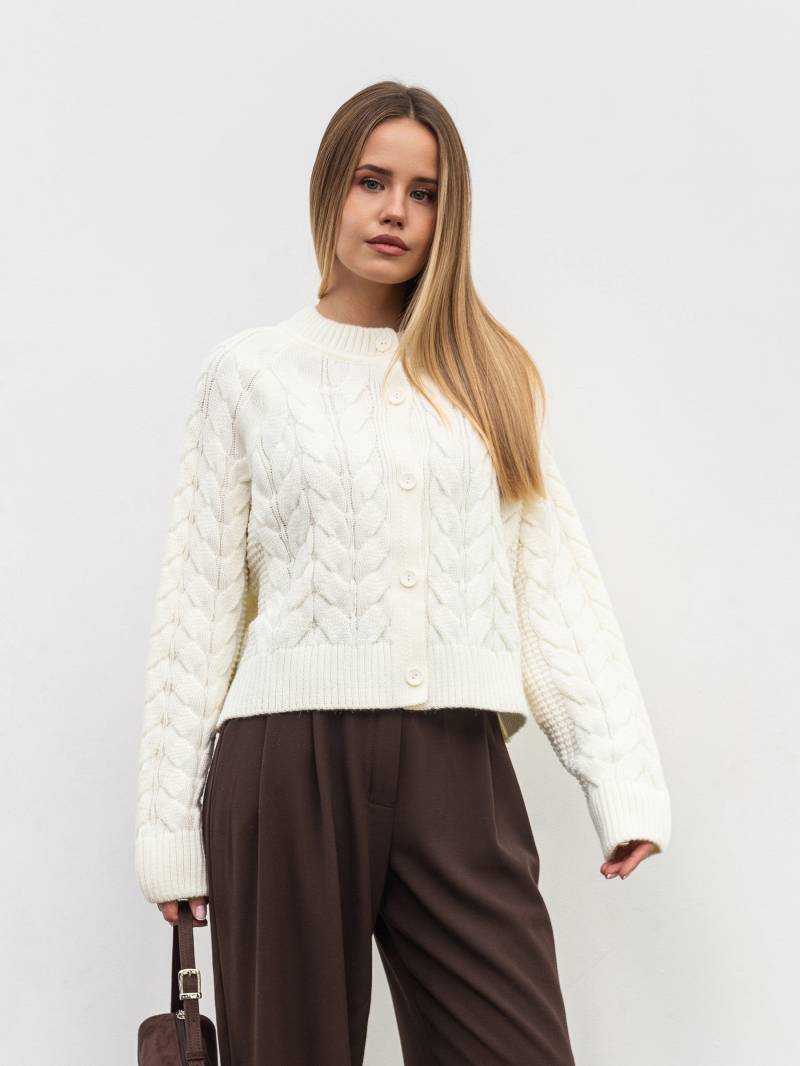 Кардиган "Шелт" Romashka, Молочный, One size 19930