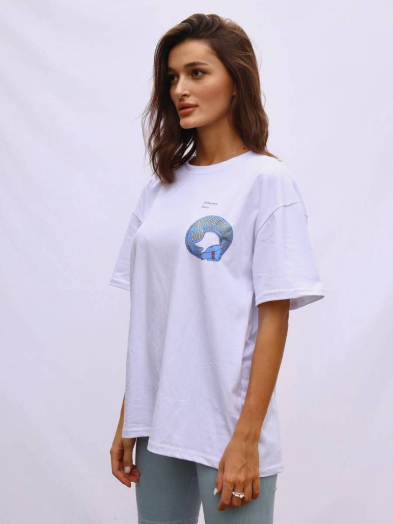 Футболка с принтом "Песик" Romashka, Белый, One size, 13547