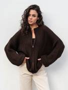 Вязаный бомбер &quot;Данди&quot; Romashka, Темно-коричневый, Оne size 19732