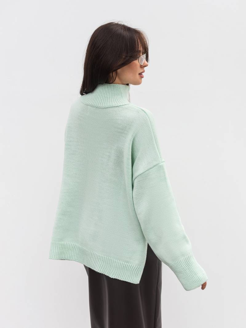 Свитер "Англия" Romashka, Бирюзовый, One size 20657