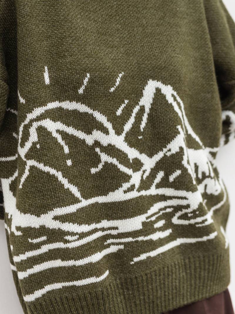 Свитер "Шепит" Romashka, Оливковый, One size 19753