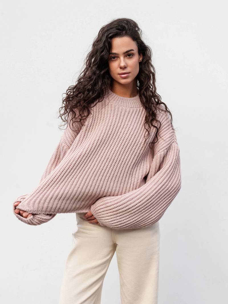 Свитер "Кентукки" свободного кроя Romashka, Розовый, One size 19707