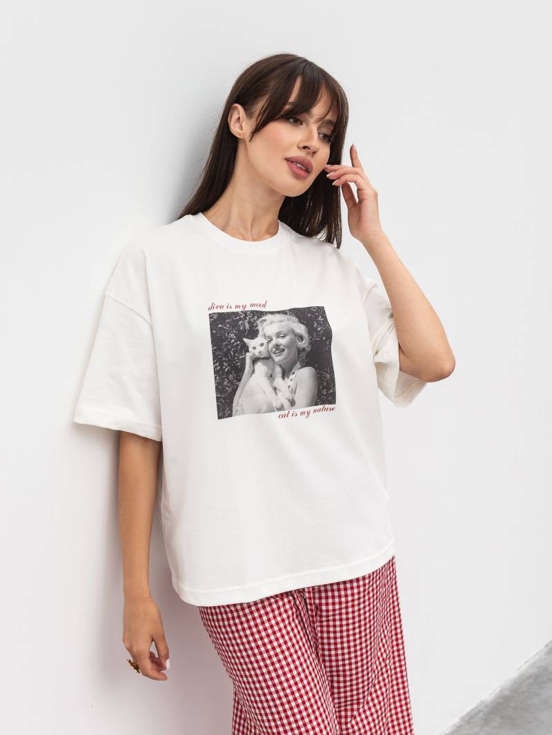 Футболка "Мерлин" Romashka, Белый+, One size 20384